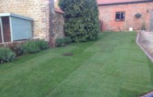 A new turf lawn at Nettleton Top near Caistor