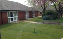 New turf lawn areas at the Fairways care home, Grimsby. North East Lincolnshire