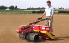 Winterton, after stone burying work our Culti-pack machine grass seeding at the Newport Drive Playing field for the Town Council